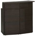 Casa si Gradina - Gradina si terasa - Mobilier exterior - Seturi mobila gradina - Set mobilier bar de gradina cu perne, 3 piese, maro - Infinity.ro