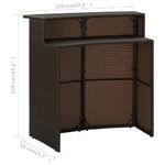 Casa si Gradina - Gradina si terasa - Mobilier exterior - Seturi mobila gradina - Set mobilier bar de gradina cu perne, 3 piese, maro - Infinity.ro