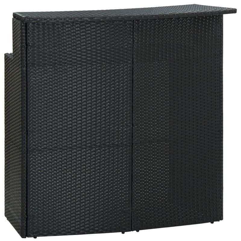 Casa si Gradina - Gradina si terasa - Mobilier exterior - Seturi mobila gradina - Set mobilier bar de gradina cu perne, 3 piese, negru - Infinity.ro