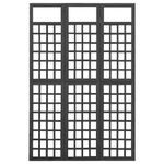 Casa si Gradina - Decoratiuni - Pereti despartitori si paravane - Separator camera cu 3 panouri negru 121x180 cm nuiele lemn brad - Infinity.ro