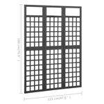 Casa si Gradina - Decoratiuni - Pereti despartitori si paravane - Separator camera cu 3 panouri negru 121x180 cm nuiele lemn brad - Infinity.ro