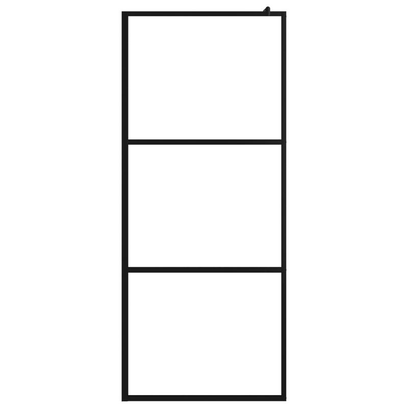 Casa si Gradina - Sanitare - Cazi si cabine de dus - Paravane si usi - Paravan de dus walk-in, negru, 80x195 cm, sticla ESG transparenta - Infinity.ro