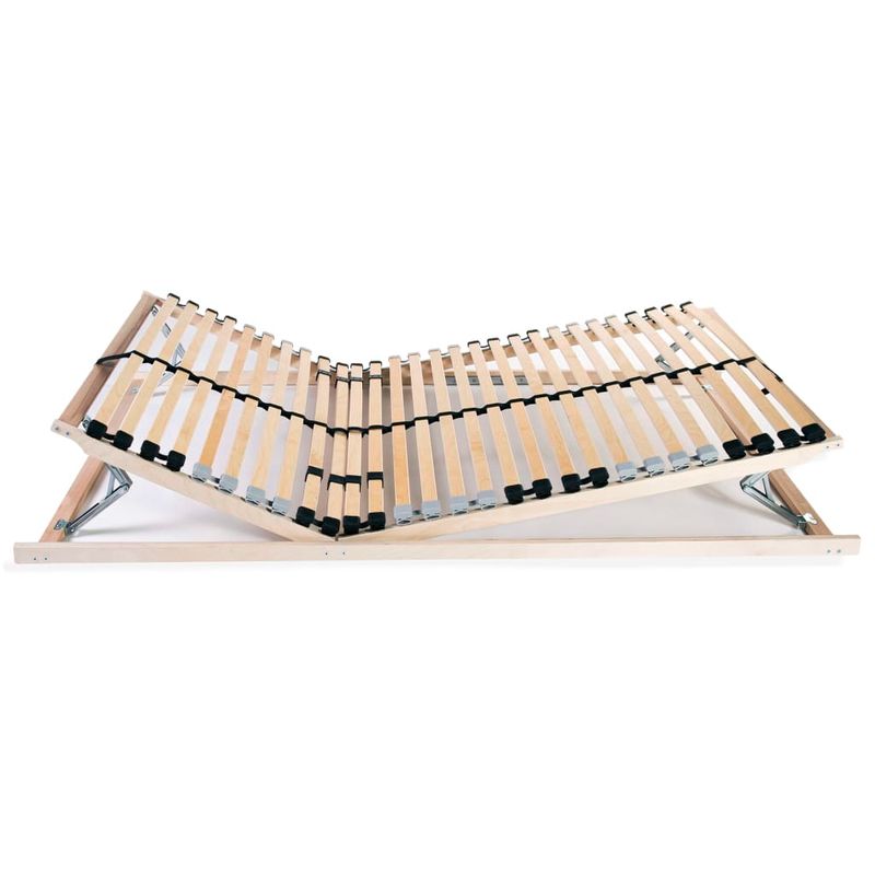 Casa si Gradina - Mobilier - Paturi si accesorii - Paturi - Baza de pat cu sipci, 28 sipci, 7 zone, 80 x 200 cm, model tetieră și suport pentru picioare (manual) - Infinity.ro