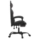 Casa si Gradina - Mobilier - Scaune si fotolii - Scaune - Scaun de gaming pivotant/suport picioare negru/gri piele eco - Infinity.ro
