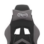 Casa si Gradina - Mobilier - Scaune si fotolii - Scaune - Scaun de gaming pivotant/suport picioare negru/gri piele eco - Infinity.ro