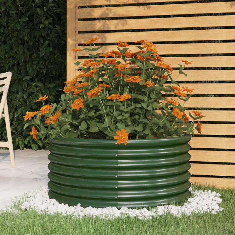 Casa si Gradina - Gradinarit si plante - Plante si ghivece - Ghivece si suporturi - Jardiniera gradina verde 80x80x36 cm otel vopsit electrostatic - Infinity.ro