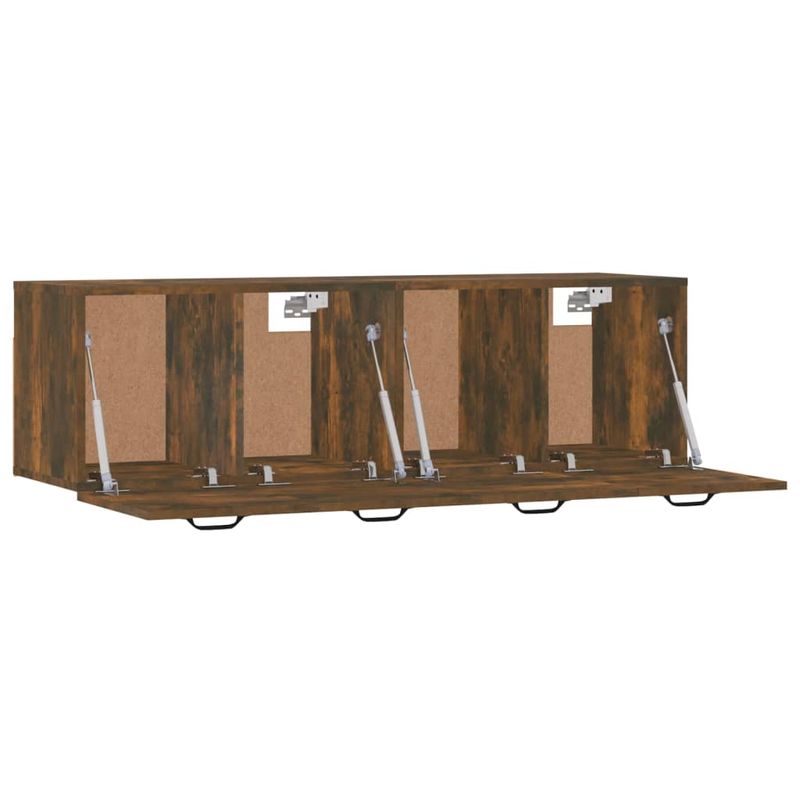 Casa si Gradina - Mobilier - Dulapuri si sifoniere - Dulapuri - Dulapuri TV de perete, 2 buc., stejar fumuriu, 80x35x36,5 cm, lemn - Infinity.ro