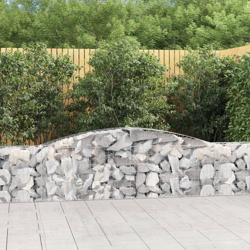 Casa si Gradina - Gradina si terasa - Garduri, panouri si accesorii - Cos gabion arcuit 400x30x60/80 cm fier galvanizat - Infinity.ro