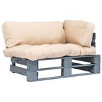 Casa si Gradina - Gradina si terasa - Mobilier exterior - Canapele si fotolii gradina - Canapea din paleti de gradina, cu perne nisipii, lemn de pin - Infinity.ro