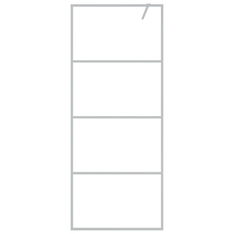 Casa si Gradina - Sanitare - Cazi si cabine de dus - Paravane si usi - Paravan de dus walk-in argintiu 80x195 cm sticla ESG transparenta - Infinity.ro