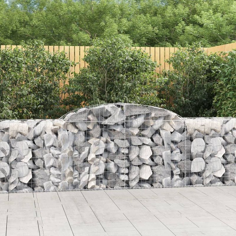 Casa si Gradina - Gradina si terasa - Garduri, panouri si accesorii - Cos gabion arcuit, 300x50x80/100 cm, fier galvanizat, cantitate în pachet: 2 - Infinity.ro