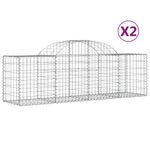 Casa si Gradina - Gradina si terasa - Garduri, panouri si accesorii - Cos gabion arcuit, 200x50x60/80 cm, fier galvanizat - Infinity.ro