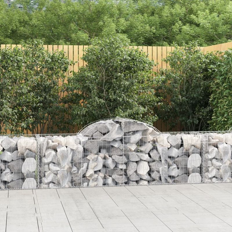 Casa si Gradina - Gradina si terasa - Garduri, panouri si accesorii - Cos gabion arcuit, 200x50x60/80 cm, fier galvanizat - Infinity.ro