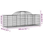 Casa si Gradina - Gradina si terasa - Garduri, panouri si accesorii - Cos gabion arcuit, 200x50x60/80 cm, fier galvanizat - Infinity.ro
