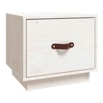 Casa si Gradina - Mobilier - Comode si corpuri - Noptiere - Noptiera, alb, 40x34x35 cm, lemn masiv de pin - Infinity.ro