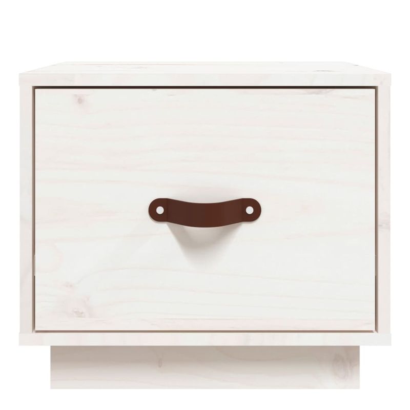 Casa si Gradina - Mobilier - Comode si corpuri - Noptiere - Noptiera, alb, 40x34x35 cm, lemn masiv de pin - Infinity.ro