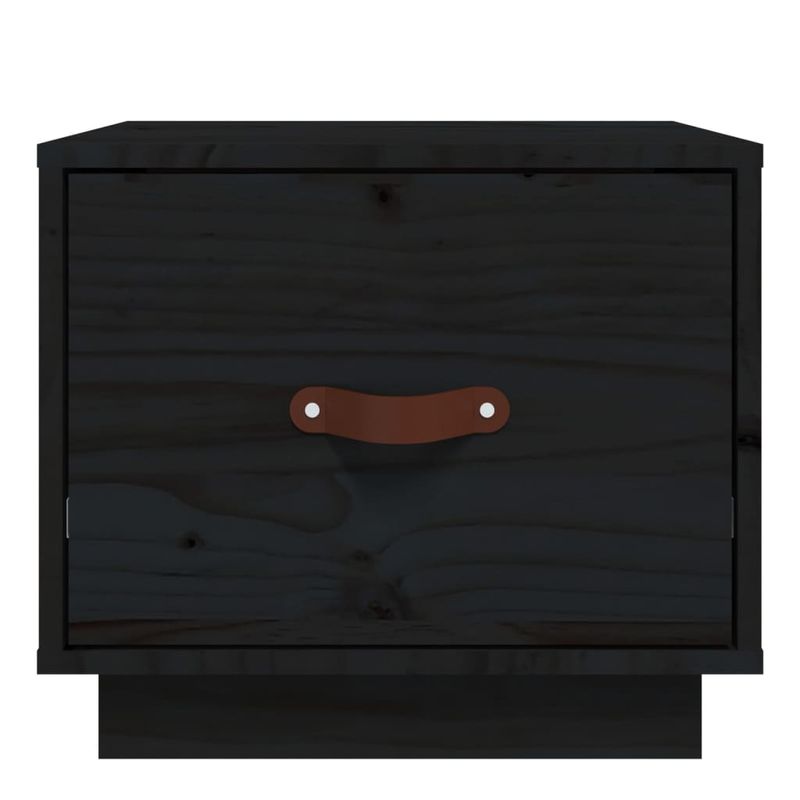 Casa si Gradina - Mobilier - Comode si corpuri - Noptiere - Noptiera, negru, 40x34x35 cm, lemn masiv de pin - Infinity.ro