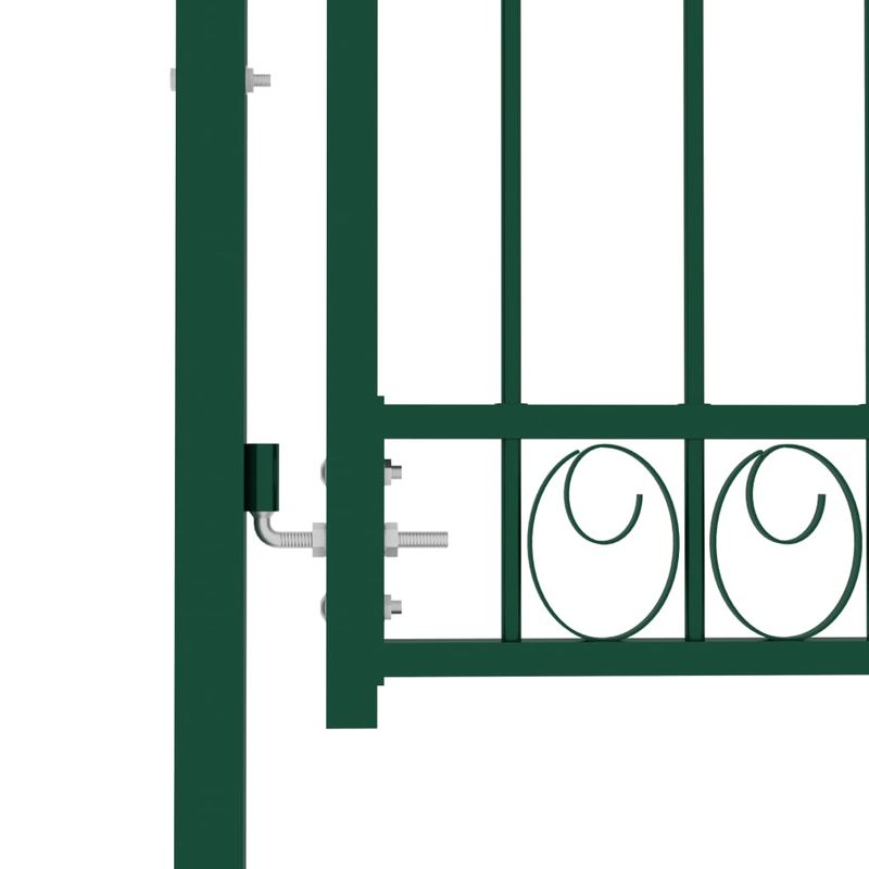 Casa si Gradina - Gradina si terasa - Garduri, panouri si accesorii - Poarta de gard cu arcada, verde, 100x150 cm, otel - Infinity.ro