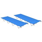 Sport si Outdoor - Camping - Mobilier pentru camping - Alte piese de mobilier pentru camping - Pat de camping 2 buc. albastru 180x60x19cm tesatura oxford&otel - Infinity.ro