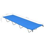 Sport si Outdoor - Camping - Mobilier pentru camping - Alte piese de mobilier pentru camping - Pat de camping 2 buc. albastru 180x60x19cm tesatura oxford&otel - Infinity.ro