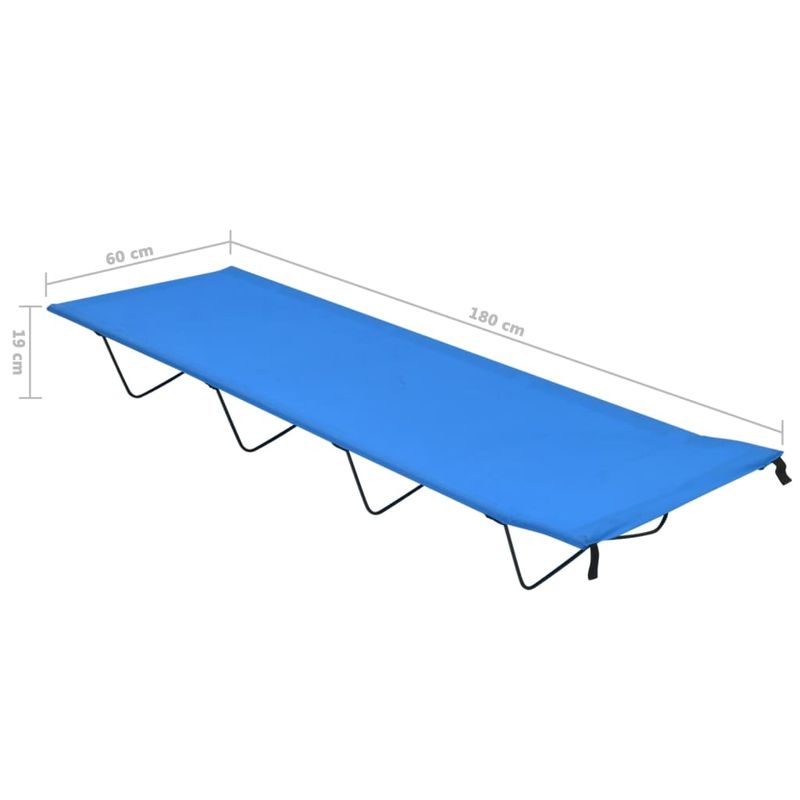 Sport si Outdoor - Camping - Mobilier pentru camping - Alte piese de mobilier pentru camping - Pat de camping 2 buc. albastru 180x60x19cm tesatura oxford&otel - Infinity.ro