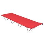 Sport si Outdoor - Camping - Mobilier pentru camping - Alte piese de mobilier pentru camping - Pat de camping, 2 buc. rosu, 180x60x19 cm, tesatura oxford&otel - Infinity.ro