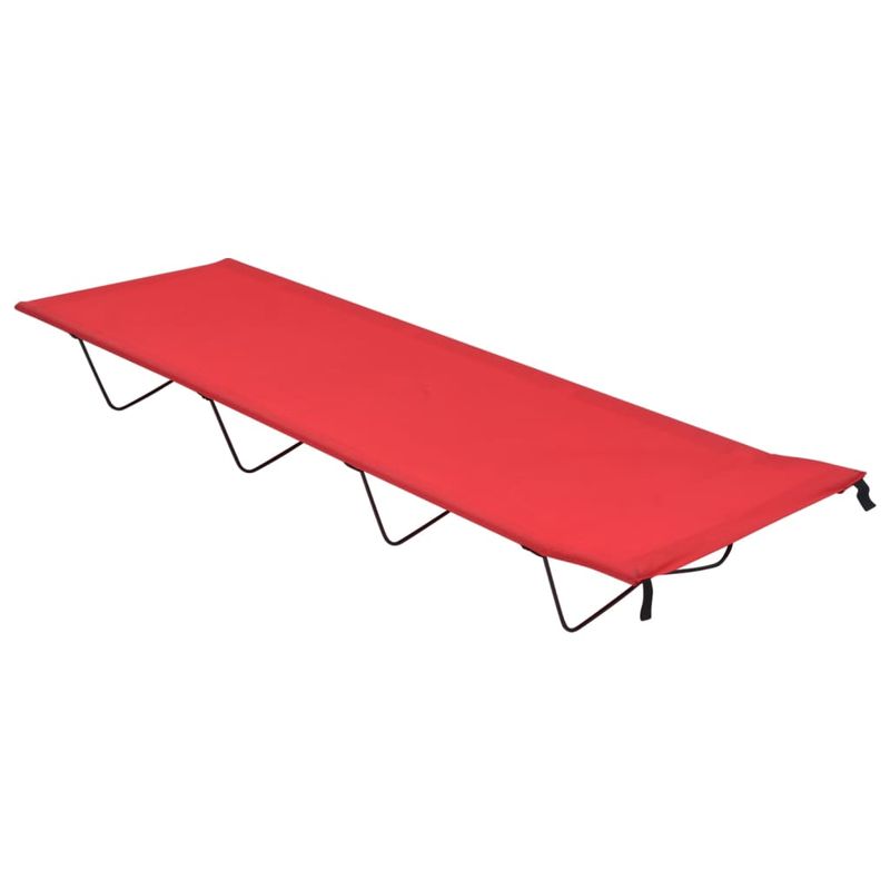 Sport si Outdoor - Camping - Mobilier pentru camping - Alte piese de mobilier pentru camping - Pat de camping, 2 buc. rosu, 180x60x19 cm, tesatura oxford&otel - Infinity.ro