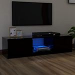 Casa si Gradina - Mobilier - Comode si corpuri - Comode - Comoda TV cu lumini LED, negru, 140x40x35,5 cm - Infinity.ro