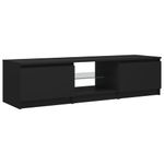 Casa si Gradina - Mobilier - Comode si corpuri - Comode - Comoda TV cu lumini LED, negru, 140x40x35,5 cm - Infinity.ro