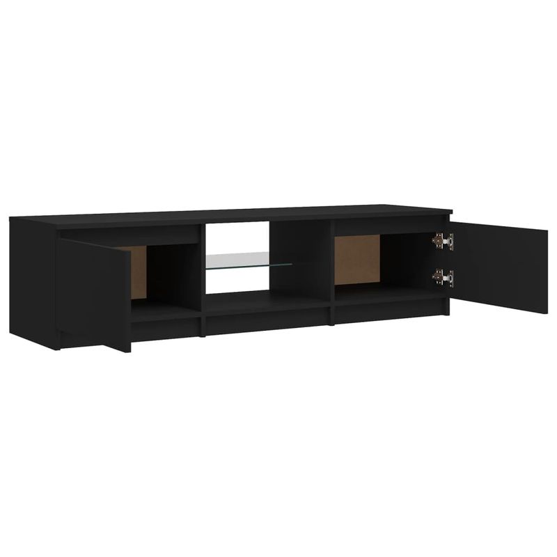 Casa si Gradina - Mobilier - Comode si corpuri - Comode - Comoda TV cu lumini LED, negru, 140x40x35,5 cm - Infinity.ro