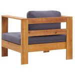 Casa si Gradina - Gradina si terasa - Mobilier exterior - Canapele si fotolii gradina - Fotoliu de gradina cu perna, gri inchis, lemn masiv de acacia - Infinity.ro