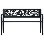 Casa si Gradina - Gradina si terasa - Mobilier exterior - Bancute de gradina - Banca de gradina, negru, 125 cm, otel - Infinity.ro