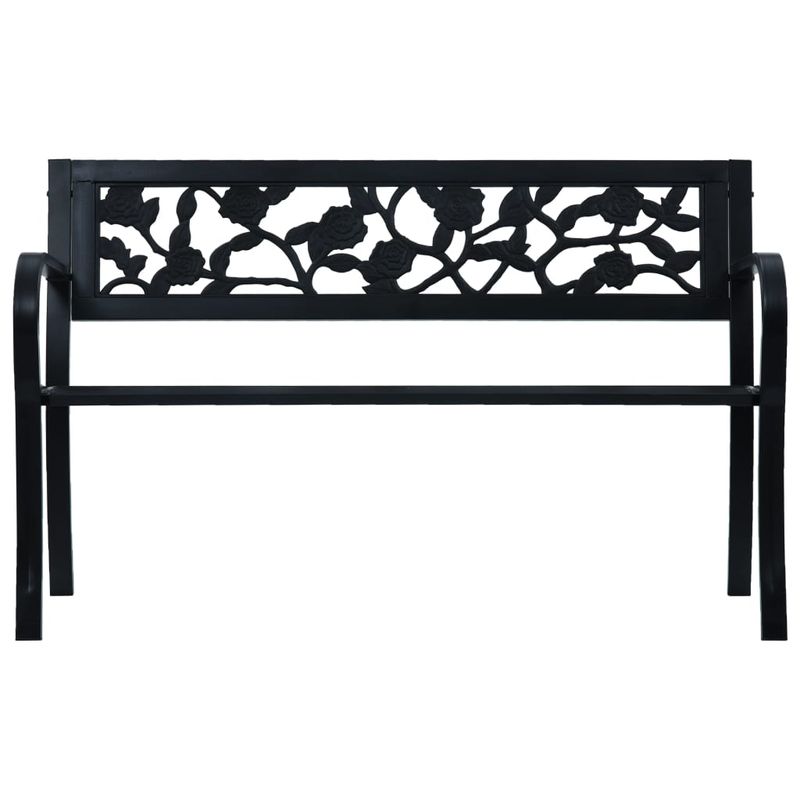 Casa si Gradina - Gradina si terasa - Mobilier exterior - Bancute de gradina - Banca de gradina, negru, 125 cm, otel - Infinity.ro