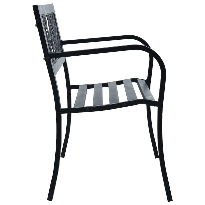 Casa si Gradina - Gradina si terasa - Mobilier exterior - Bancute de gradina - Banca de gradina, negru, 125 cm, otel - Infinity.ro