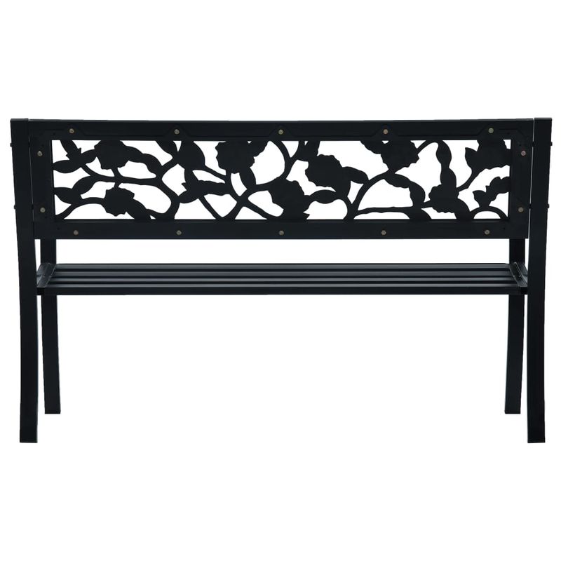 Casa si Gradina - Gradina si terasa - Mobilier exterior - Bancute de gradina - Banca de gradina, negru, 125 cm, otel - Infinity.ro