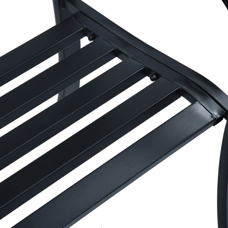 Casa si Gradina - Gradina si terasa - Mobilier exterior - Bancute de gradina - Banca de gradina, negru, 125 cm, otel - Infinity.ro