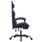 PC, gaming si accesorii - Gaming - Accesorii gaming - Scaune gaming - Scaun gaming pivotant/suport picioare negru/albastru piele eco - Infinity.ro