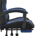PC, gaming si accesorii - Gaming - Accesorii gaming - Scaune gaming - Scaun gaming pivotant/suport picioare negru/albastru piele eco - Infinity.ro