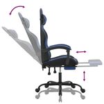 PC, gaming si accesorii - Gaming - Accesorii gaming - Scaune gaming - Scaun gaming pivotant/suport picioare negru/albastru piele eco - Infinity.ro