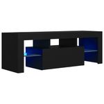 Casa si Gradina - Mobilier - Comode si corpuri - Comode - Comoda TV cu lumini LED, negru, 120x35x40 cm - Infinity.ro