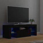 Casa si Gradina - Mobilier - Comode si corpuri - Comode - Comoda TV cu lumini LED, negru, 120x35x40 cm - Infinity.ro