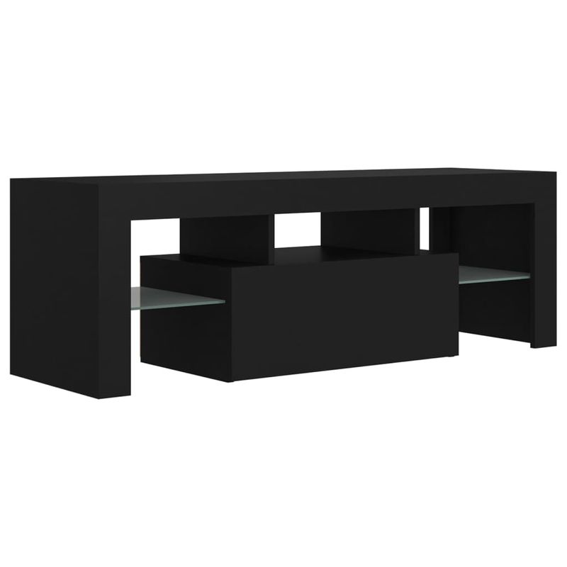 Casa si Gradina - Mobilier - Comode si corpuri - Comode - Comoda TV cu lumini LED, negru, 120x35x40 cm - Infinity.ro