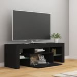 Casa si Gradina - Mobilier - Comode si corpuri - Comode - Comoda TV cu lumini LED, negru, 120x35x40 cm - Infinity.ro