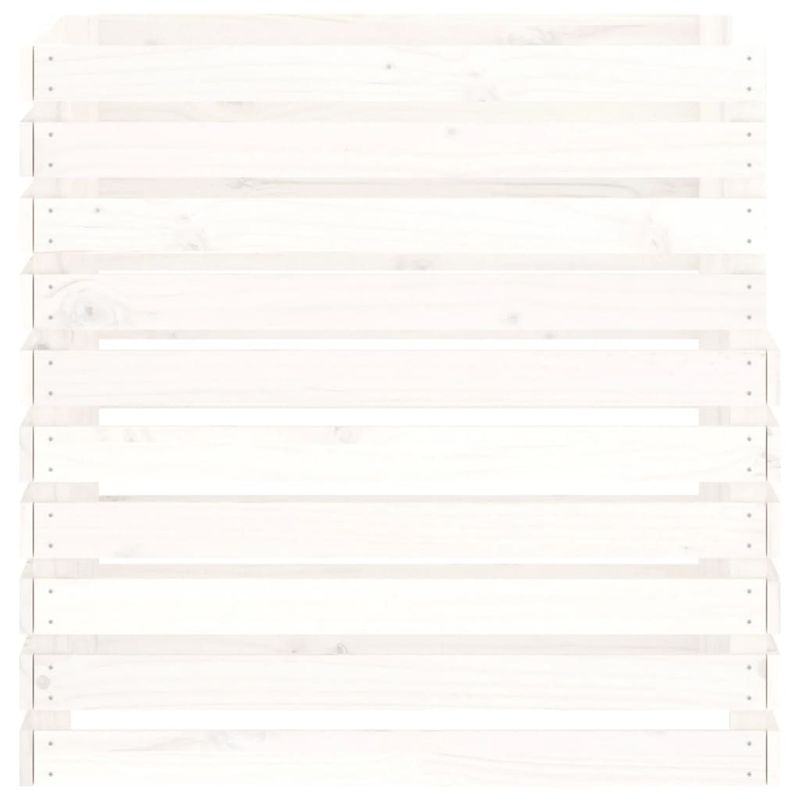 Casa si Gradina - Gradinarit si plante - Unelte gradinarit - Compostoare gradina - Compostor, alb, 80x80x78 cm, lemn masiv de pin - Infinity.ro