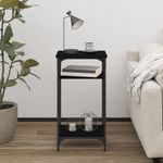 Casa si Gradina - Mobilier - Mese si birouri - Mese living - Masuta laterala, negru, 40x30x75 cm, lemn prelucrat - Infinity.ro