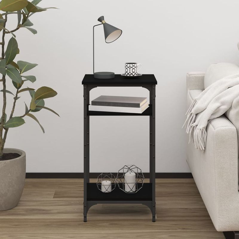 Casa si Gradina - Mobilier - Mese si birouri - Mese living - Masuta laterala, negru, 40x30x75 cm, lemn prelucrat - Infinity.ro