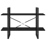 Casa si Gradina - Mobilier - Biblioteci si rafturi - Biblioteci - Biblioteca cu 2 rafturi, 100x30x70 cm, negru, lemn masiv de pin - Infinity.ro