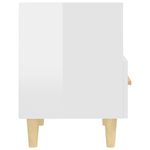 Casa si Gradina - Mobilier - Comode si corpuri - Noptiere - Noptiera, 2 buc., alb extralucios, 40x35x47 cm - Infinity.ro