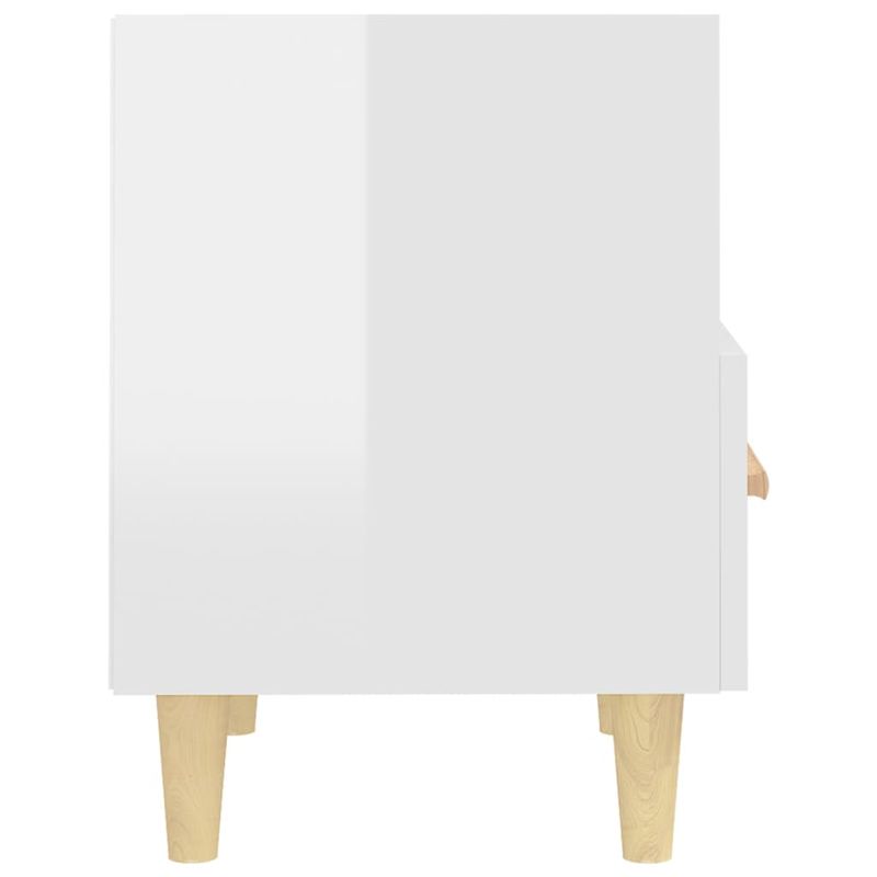 Casa si Gradina - Mobilier - Comode si corpuri - Noptiere - Noptiera, 2 buc., alb extralucios, 40x35x47 cm - Infinity.ro