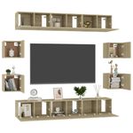Casa si Gradina - Mobilier - Seturi de mobilier - Seturi living - Set de dulapuri TV, 10 piese, stejar sonoma, lemn prelucrat - Infinity.ro